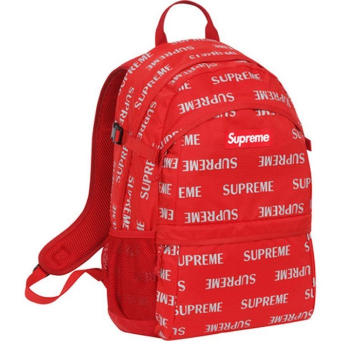 全新正品16FW Supreme 41th Backpack 3M反光滿版印花後背包書包筆電包