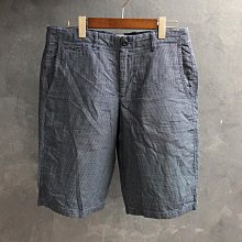 CA 美國休閒品牌 GAP 藍色格紋 休閒短褲 32腰 一元起標無底價Q814