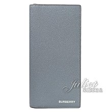 【茱麗葉精品】全新商品 BURBERRY 專櫃商品 8074278 經典燙銀LOGO對開多卡零錢長夾.灰 現貨