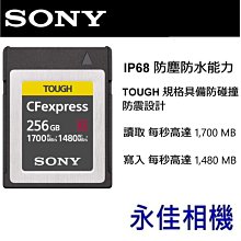 永佳相機_SONY 記憶卡 CEB-G256 CFexpress 256GB 1700MB/s 高速 【公司貨】 (2)