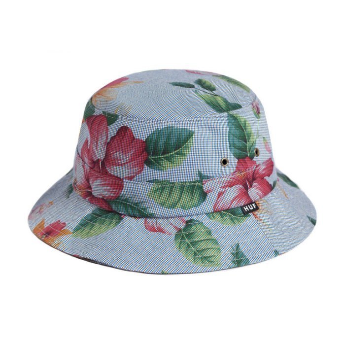 【HOMIEZ】HUF ALOHA AINA BUCKET【HT52028】黑 紅 藍 花花 漁夫帽