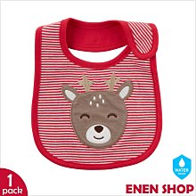『Enen Shop』@Carters 聖誕馴鹿條紋款口水巾/圍兜兜 #126H073 reindeer