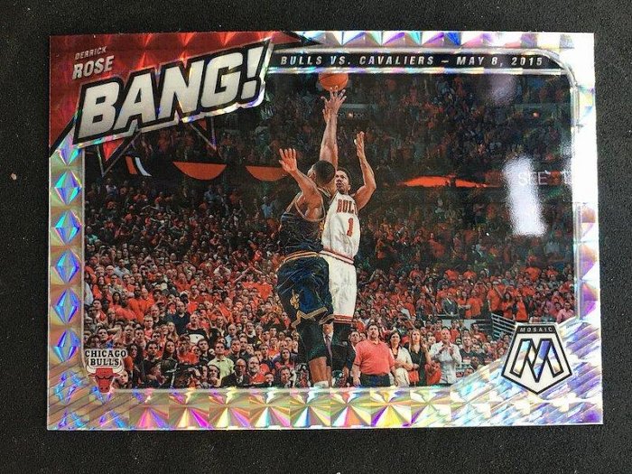 眾誠優品 NBA球星卡 2019-20 mosaic 馬賽克 公牛隊 羅斯 bang 絕殺 銀折YH1266 QK1264