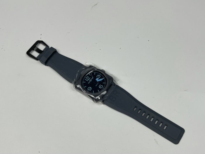 真品全新未使用 BR0392 Bell & Ross BR03-92 Blue Ceramic 飛行錶 rolex Omega