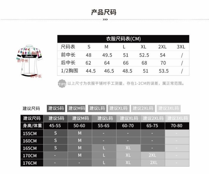 【飛輪單車】SANTIC WL8C02129 女款短袖車衣 透氣舒適 水果春夏版(兩色選擇S-XL)