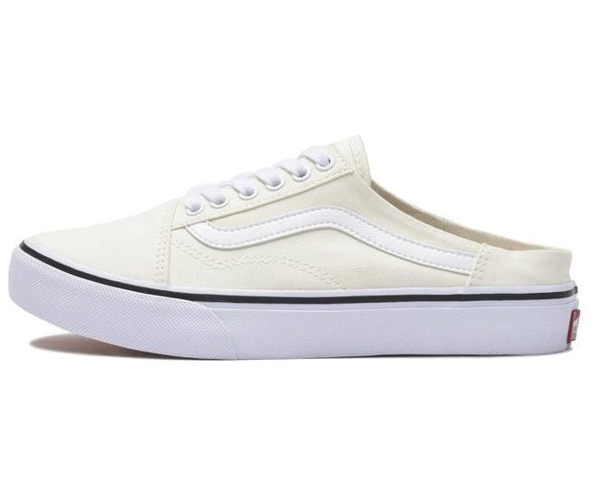 【Luxury】VANS 復古款 半截式懶人鞋 拖鞋 黑 米 紅線 棋盤格 帆布 經典款 男女款 懶人鞋