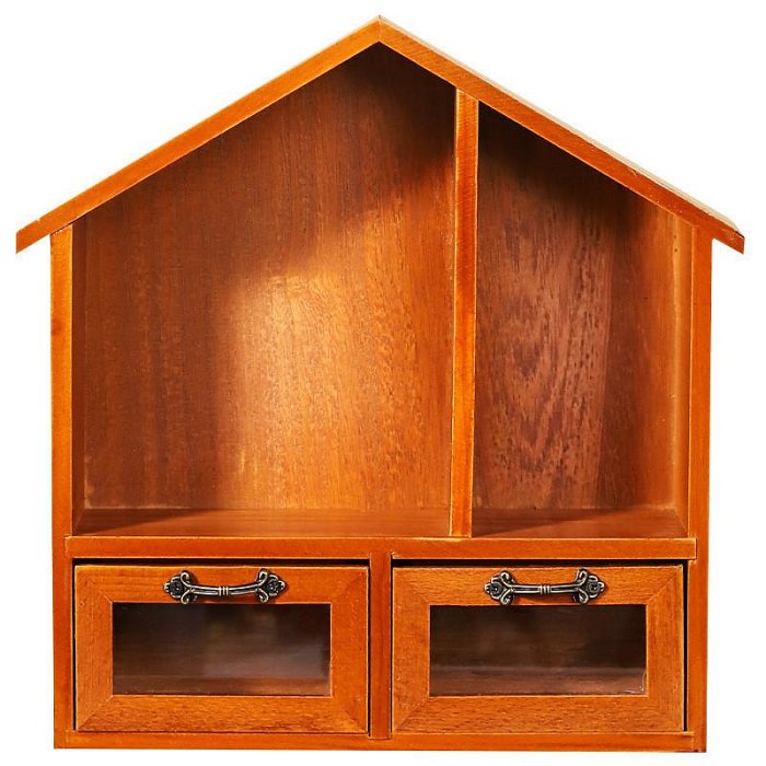 復古木質桌面收納盒 家居客廳收納木盒辦公桌多功能抽屜櫃
