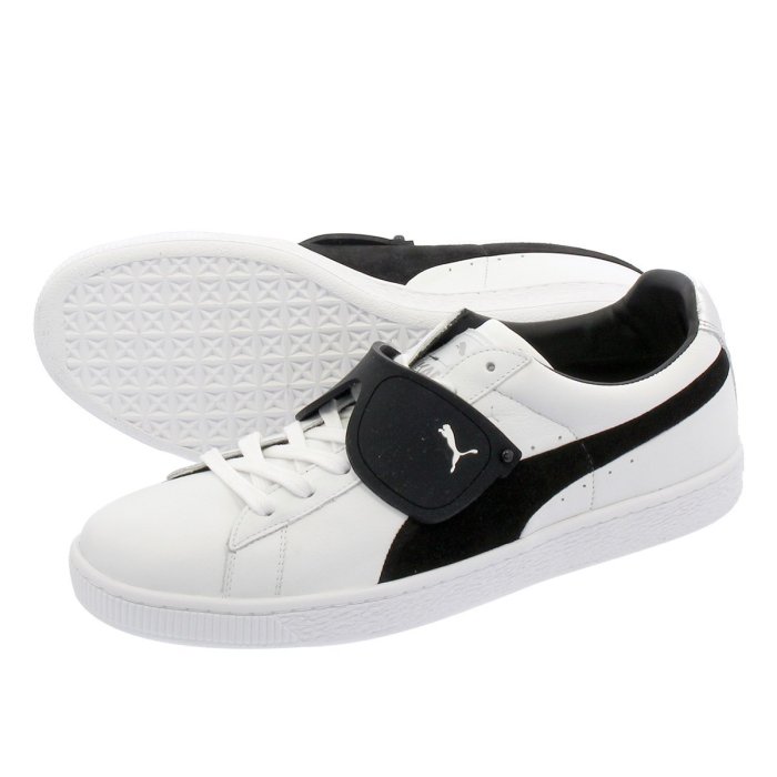 =CodE= PUMA SUEDE CLASSIC X KARL 皮革復古休閒鞋(白黑)366314-01 老佛爺 預購