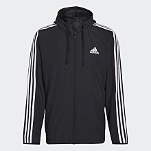 南◇2021 8月 ADIDAS ESSENTIALS 運動外套 GV5256 黑白 連帽 防風 吸濕排汗 外套