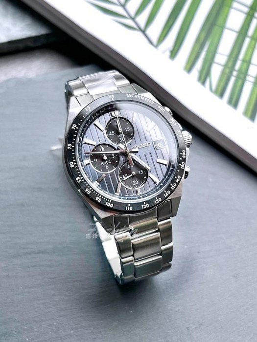 SEIKO 精工 CS系列 條紋計時賽車腕錶 SBT041J 8T67-00Y0B 公司貨