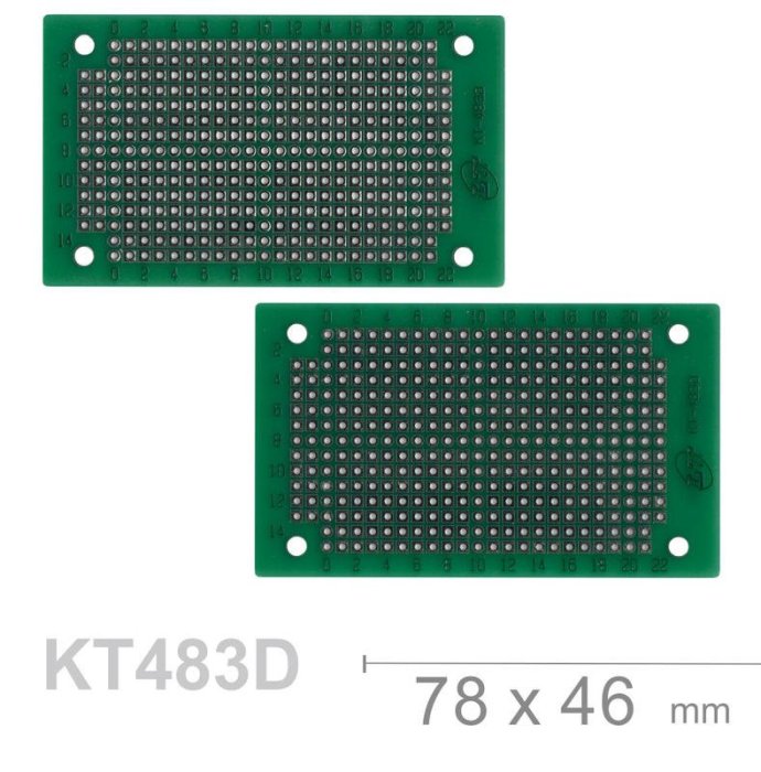 『聯騰．堃喬』KT-483D 78 x 46 mm 雙面 15 x 25 孔 FRP  PCB板 萬用電路板