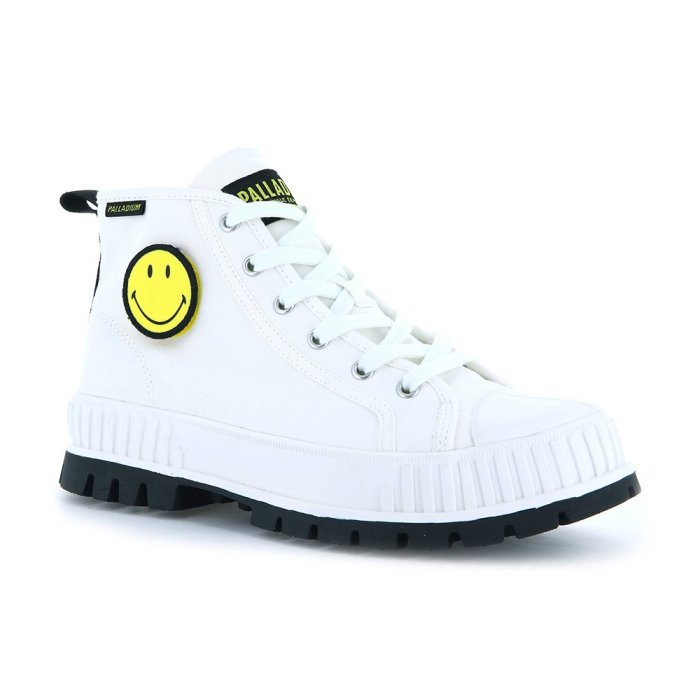 南◇2021 10月 PALLADIUM PALLASHOCK SMILEY HI 77195-736 白 微笑聯名款