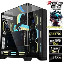 電馭叛客】20核 I7-14700 水冷 華碩 Z790 電競3風扇 RTX4070 飇16G 金牌 850W 主機