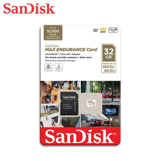 SanDisk MAX ENDURANCE MicroSD 32G 長時錄影專用 (SD-SQQVR-32G)