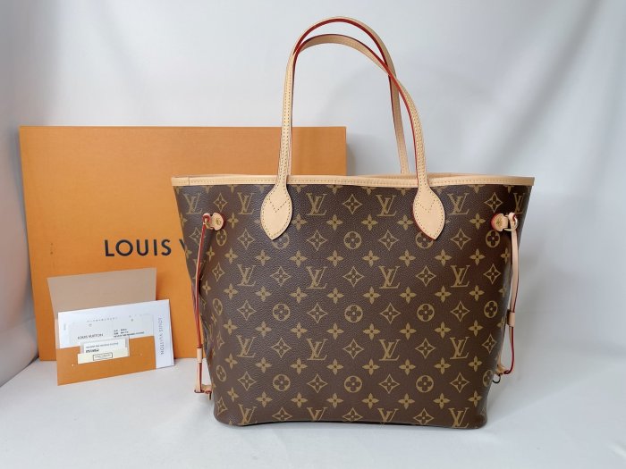 LV 全新NEVERFULL MM老花托特包