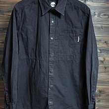 CA 美國戶外品牌 Timberland 黑色仿舊 長袖工作襯衫 M號 一元起標無底價Q145