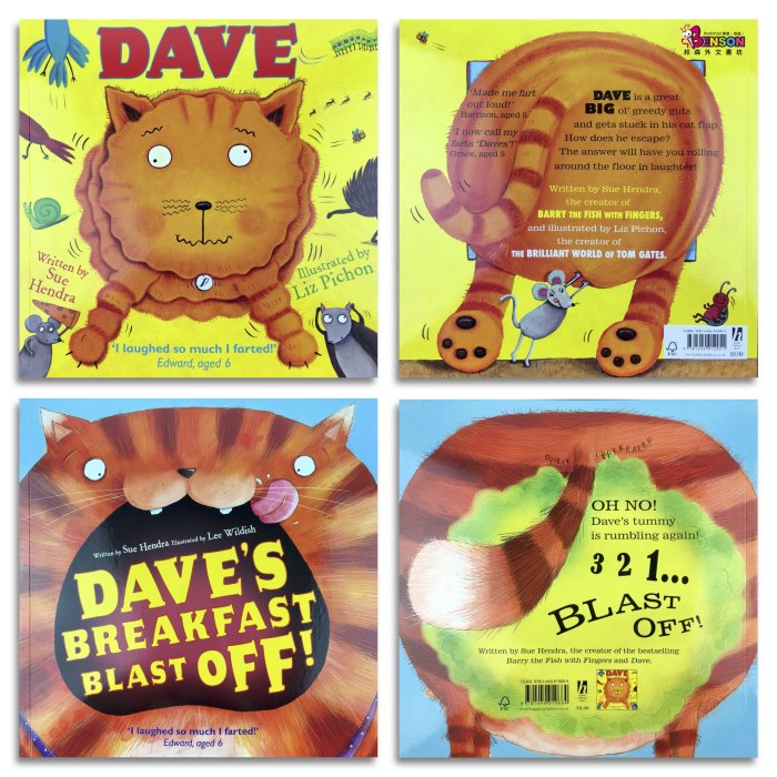 [邦森外文書] Dave Picture Book Collection 胖貓戴夫 好笑的故事情節 讓人一看入迷!