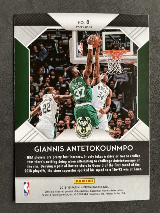 Panini Prizm Giannis Antetokounmpo That's Savage 字母哥 魚鱗亮面雷射卡