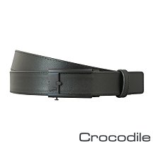 【寧寧精品*台中皮帶皮夾皮包包包30年店】Crocodile 鱷魚專櫃品牌【黑色可微調西裝紳仕自動皮帶】854-3