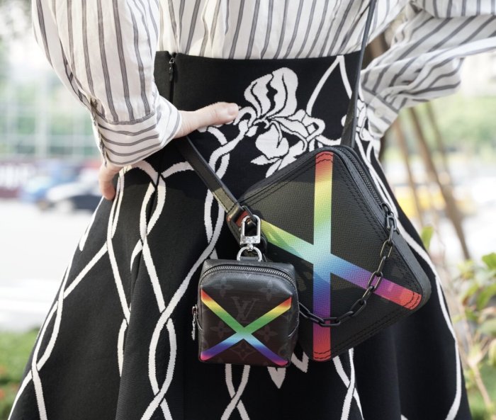 Louis Vuitton Danube Messenger Bag Rainbow Taiga Leather