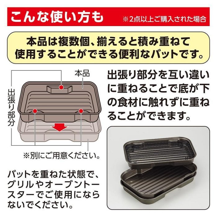 日本製 竹原 蒸架烤盤兩用 不沾烤盤 濾油烤架溝槽設計 油脂不殘留可堆疊設計好收納