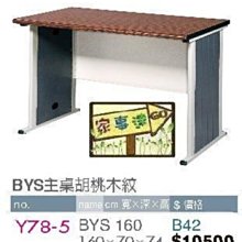 [ 家事達]台灣 【OA-Y78-5】 BYS160主桌胡桃木紋 特價---已組裝限送中部