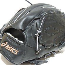 貳拾肆棒球--限定品！日本帶回Asics硬式特別訂製投手手套/黑