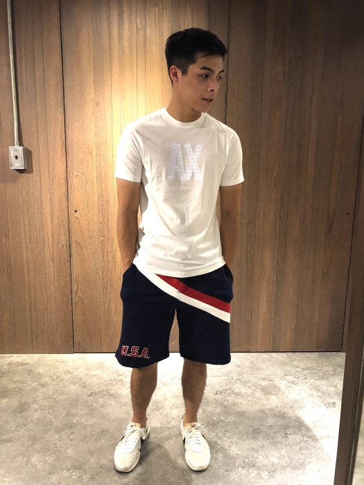 美國百分百【Ralph Lauren】棉褲 短褲 logo 休閒褲 Polo 運動 RL USA 男 深藍 XS J399