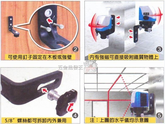 【五金批發王】L型支撐架 5分頭 5/8 強力磁鐵 水平儀壁掛架 磁吸壁架 水平儀支架 雷射測距儀支架 萬用支架