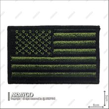 【ARMYGO】美國國旗(綠底黑邊-朝左版)