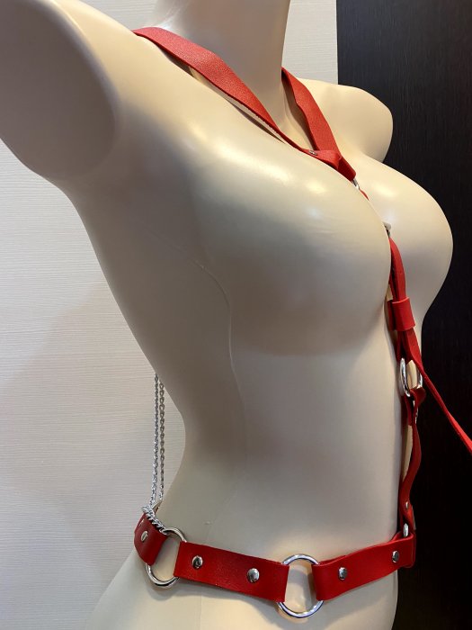 新款情趣內衣 性感SM綑綁拘束露乳金屬鍊條內衣上衣 2色 AFD12165