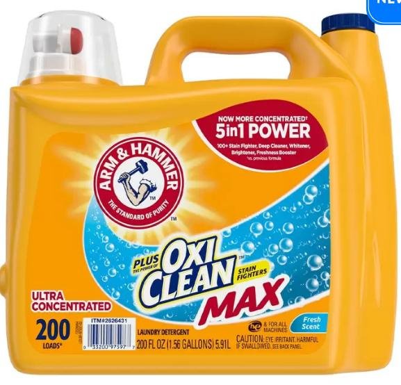 【好市多COSTCO 線上代購】ARM & HAMMER 強效洗衣精添加小蘇打粉 5.91公升(約200蓋次}/罐