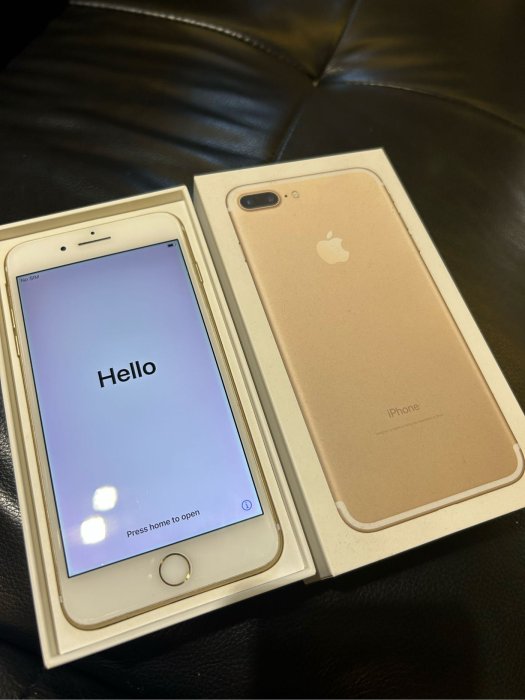 【晶晶雜貨店】二手良品 iPhone 7 Plus 128G 5.5吋 (A1784) 玫瑰金 附盒 無維修記錄 手機