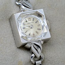 《寶萊精品》Longines 浪琴銀灰白方型袖珍女子錶