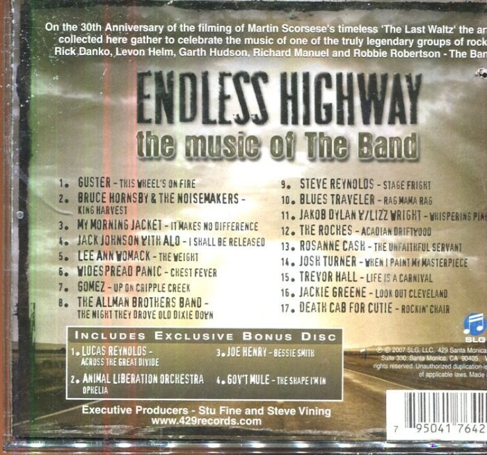 *還有唱片四館* ENDLESS HIGHWAY THE MUSIC OF THE BAN 二手 D0552(封面底破)