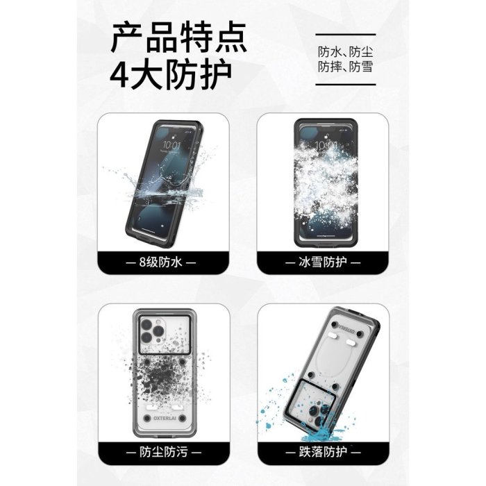 OPPO Reno 7版防水殼 reno 8Pro高清潛水殼 Reno 2 Z-3C玩家