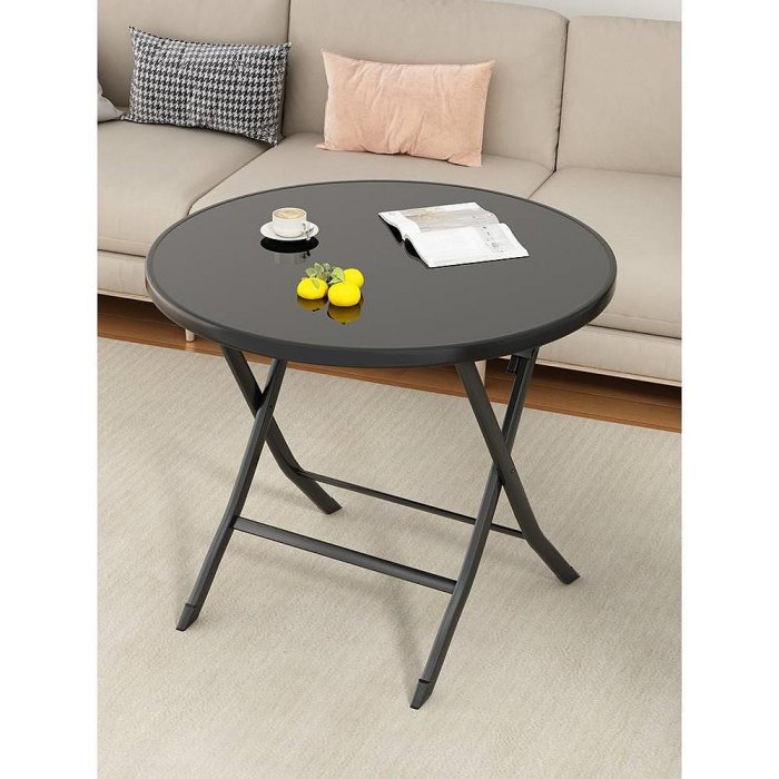 廠家出貨IKEA宜家折疊桌餐桌家用可移動方桌鋼化玻璃圓桌小戶型陽臺簡易可