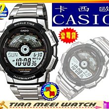 【台灣CASIO原廠公司貨】【天美鐘錶店家直營】【下殺↘超低價有保固】CASIO 鋼帶款十年電力AE-1100WD-1A