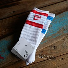 週日結標 Retro CLUB【一元起標】【全新】Nike Heritage Crew Socks 紅藍白 復古長襪 運動襪 一組2雙 F24423