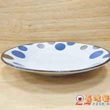 *~ 長鴻餐具~*日本製 7K皿棕藍點 (優惠價) 0050237~預購+現貨*