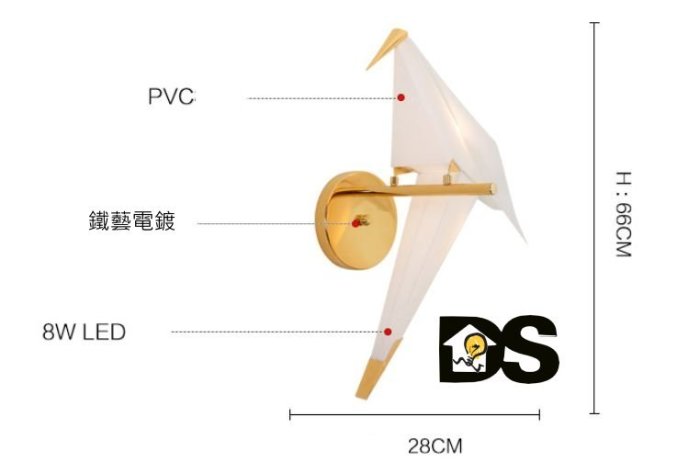 DS北歐家飾§工業風 電鍍鸚鵡小鳥千紙鶴造型 檯燈小夜燈 床頭燈簡約現代復古美式鄉村創意設計客廳桌燈造型台燈房間裝潢動物