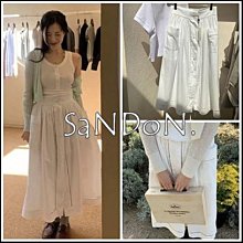 【2024山東三月號】韓國製 thebarnnet 雙口袋設計雕花設計簍空清新感長裙 240320