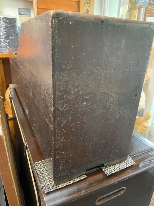 光復初年代 早期 大商號 掌櫃桌 上老木櫃 放置骨董鑰匙 印章 老抽屜 古早 檜木櫃 質量優 無蟲蛀 不含內容物/古董櫃