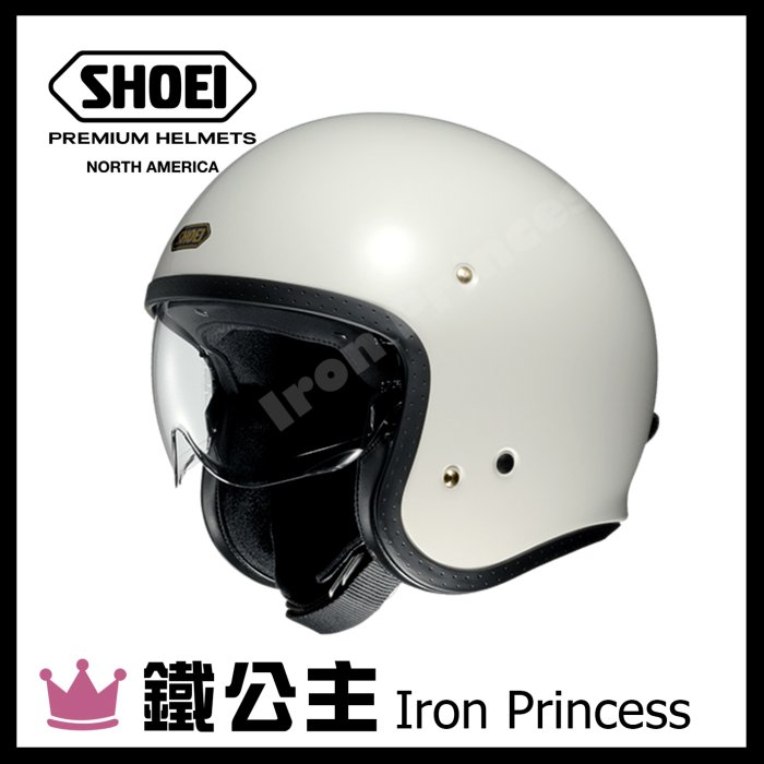 【鐵公主騎士部品】日本 SHOEI J-O 霧銀3/4罩 安全帽 時尚 復古 嬉皮 哈雷 偉士 凱旋 可掀內鏡片 咖啡