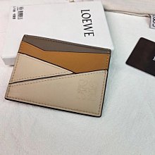 新品上市~美國代購Loewe 新款Anagram牛皮拚色卡片包*附購證