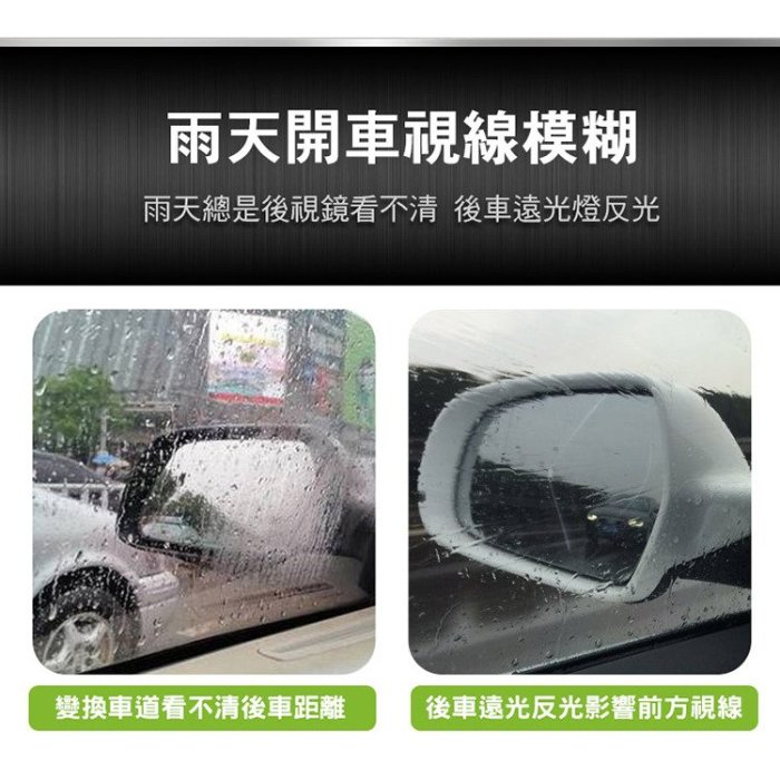 汽車後視鏡防雨膜 防霧膜 後視鏡貼 水貼膜 (側窗方形/2片入)  側窗方形 尺寸200*160mm 2片