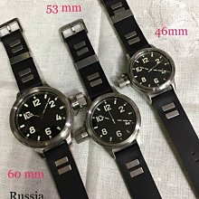 ((( 格列布 ))) 俄國 日拉鬥烏 手工製皮錶帶.  ( 銀色釦 )   -----  不包括手錶