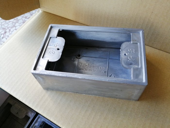{水電材料行} 明盒 鋁盒 無孔 一聯 一連 1P 鋁製 工業風 電源盒 復古風 BOX 開關盒 接線盒 鋁BOX