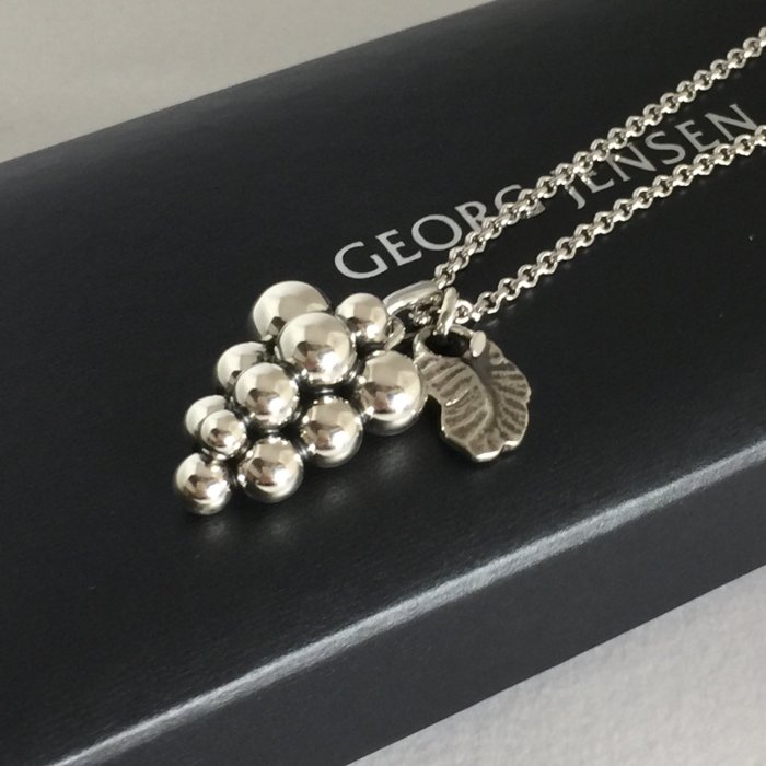 【小麥的店】售完＊GEORG JENSEN 喬治傑生葡萄月光純銀葡萄項鍊#552