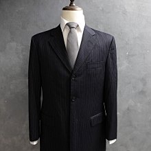CA 日本品牌 per -pcs 深藍條紋 純羊毛 西裝外套 48號 一元起標無底價Q967
